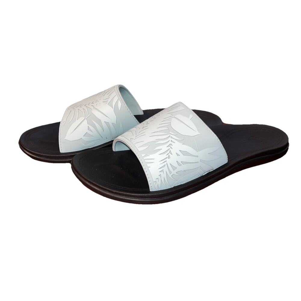 Olukai Women's Punua 'Olu Sandals Slides Water Resistant Swell Lau Teal Size 7